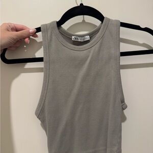 Zara Gray Sleeveless Women's Top
